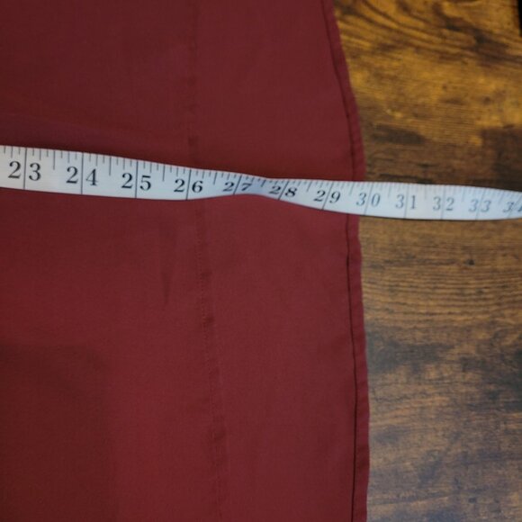 41 Hawthorn Chiffon Tunic Top XXL Floral Lace Accent Hi Low Hem Burgundy - Picture 7 of 8